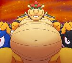  2022 anthro armband belly big_belly big_moobs bowser bracelet chain_chomp claws collar eyebrows front_view hair horn jewelry koopa leonthelionel male mario_bros moobs narrowed_eyes navel nintendo nude obese obese_anthro obese_male outside overweight overweight_anthro overweight_male scalie shell sitting sky smile solo spiked_armband spiked_bracelet spiked_collar spiked_shell spikes spikes_(anatomy) teeth thick_thighs video_games 