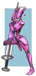  &lt;3 2019 absurd_res b1_battle_droid battle_droid breasts clothing droid female hat hat_only headgear headgear_only headwear headwear_only hi_res machine mostly_nude not_furry nurse_clothing nurse_hat nurse_headwear on_one_leg pink_body pinup pose robot solo standing star_wars syringe w4g4 