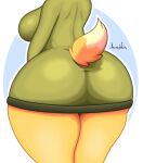  absurd_res animal_crossing anthro big_butt butt canid canine canis clothed clothing domestic_dog faceless_anthro faceless_character faceless_female female fur hi_res huge_butt isabelle_(animal_crossing) jhenightfox mammal nintendo rear_view shih_tzu solo thick_thighs toy_dog video_games yellow_body yellow_fur 