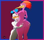  absurd_res anatid anseriform anthro aracuan_bird avian bird disney donald_duck duck duo hi_res ianmata1998 male male/male 