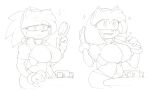  amy_rose anthro black_and_white brush clothed clothing drowsy eulipotyphlan female hair hairbrush harkonner hedgehog hi_res mammal monochrome panties personal_grooming sega shirt sink solo sonic_the_hedgehog_(series) styling_hair tight_clothing topwear underwear 