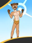  abstract_background anthro anthrofied briefs briefs_only clothed clothing fuze hi_res male navel nintendo nipples pok&eacute;mon pok&eacute;mon_(species) pok&eacute;morph ricky_(fuze) rockruff solo topless underwear underwear_only video_games 