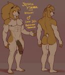  abs absurd_res anthro balls big_penis bird_dog brown_background brown_penis butt canid canine canis cocker_spaniel diadorin domestic_dog erection floppy_ears genitals hair hi_res huge_penis humanoid_genitalia humanoid_penis hunting_dog male mammal model_sheet muscle_tone muscular muscular_anthro muscular_male nude nugget_(diadorin) orange_sclera pecs penis ponytail short_tail simple_background smile solo spaniel vein veiny_penis wide_eyed 