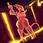  absurd_res anthro big_(disambiguation) big_breasts breasts cinicalvoice demon demon_dragon dragon female glowing glowing_eyes glowing_tongue hell hewll hi_res horn lava lucia_(satina) pole satina_wants_a_glass_of_water solo stripper_pole thick_thighs tongue tongue_out 