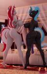  3d_(artwork) absurd_res anthro big_breasts big_butt breasts butt cutie_mark digital_media_(artwork) duo equid equine female gynomorph hi_res horn intersex looking_at_viewer looking_back looking_back_at_viewer loveslove mammal my_little_pony nude unicorn 