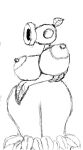  2022 anonymous_artist anthro big_breasts black_and_white breasts digital_media_(artwork) electronic_arts elemental_creature elemental_humanoid female flora_fauna genitals green_body humanoid leaf monochrome nipples not_furry nude peashooter_(pvz) plant plant_humanoid plants_vs._zombies popcap_games simple_background sketch solo thick_thighs video_games white_background wide_hips 
