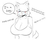  2018 anthro big_breasts black_and_white blush blush_stickers bodily_fluids bra breasts bust_portrait canid canine canis cleavage clothed clothing crying cute_fangs dialogue domestic_dog duo ear_piercing ear_ring english_text eyes_closed fangs female hair hair_over_eye huge_breasts inner_ear_fluff maggie_applebee mammal monochrome one_eye_obstructed open_mouth piercing portrait ring_piercing shirt short_hair simple_background smile solo sports_bra tank_top tears teeth text theycallhimcake topwear tuft underwear white_background 