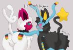  absol absurd_res backsack balls big_balls big_butt black_body black_fur blep blue_body blue_fur blush butt butt_grab duo eeveelution feral fur genitals girly hand_on_butt hi_res hybrid long_fur looking_at_viewer looking_back luxray male male/male natsuki_(absol) neckerchief nintendo offering_to_viewer pok&eacute;mon pok&eacute;mon_(species) presenting presenting_balls presenting_hindquarters purple_body purple_fur raised_tail sanas sparkchu01 sylveon teasing thick_thighs tongue tongue_out video_games white_body white_fur wide_hips 