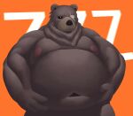  2022 anthro belly ben_(zenless_zone_zero) big_belly black_body black_nose hi_res kemono male mammal moobs navel nipples obese obese_male overweight overweight_male redremy7 scar solo ursid zenless_zone_zero 