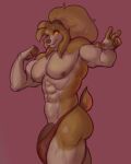  2020 abs absurd_res anthro bedroom_eyes bird_dog brown_body brown_fur brown_hair brown_penis bulge butt canid canine canis clothing cocker_spaniel diadorin domestic_dog flexing flexing_bicep floppy_ears fur genitals hair half-closed_eyes hi_res humanoid_genitalia humanoid_penis hunting_dog inviting long_hair male mammal muscle_tone muscular muscular_anthro muscular_male narrowed_eyes nugget_(diadorin) orange_sclera pecs penis red_background seductive short_tail simple_background smile solo spaniel thong underwear 