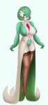  babyserval big_breasts breasts clothed clothing featureless_feet female gardevoir hi_res huge_breasts humanoid legwear looking_at_viewer nintendo nipple_outline not_furry pok&eacute;mon pok&eacute;mon_(species) simple_background solo stockings video_games white_background 