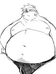  2022 anthro bear_2key belly big_belly bulge clothing kemono male mammal moobs navel nipples overweight overweight_male sketch solo underwear ursid 