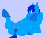  2022 anatomically_correct anatomically_correct_genitalia anatomically_correct_pussy animal_genitalia animal_pussy blue_body blue_fur blue_hair blue_tail chura_chu digital_media_(artwork) dock equid equine equine_pussy fan_character female feral fur genitals hair hasbro hi_res hooves looking_at_viewer mammal my_little_pony nipples open_mouth pegasus pink_nipples purple_background purple_eyes pussy simple_background teats tuft wings 