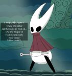  anthro arthropod black_body clean_diaper clothed clothing diaper digital_media_(artwork) english_text female hi_res hollow_knight hornet_(hollow_knight) insect nyxiettenyxstar solo team_cherry text video_games white_diaper 