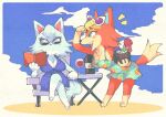  2022 animal_crossing anthro armchair audie_(animal_crossing) beverage big_breasts blue_body blue_eyes blue_fur blue_sky blush blush_stickers book breasts canid canine canis chair chest_tuft cleavage clothed clothing cloud coconut coconut_drink container crossed_legs cup dress drinking_glass drupe_(fruit) duo eyelashes eyewear eyewear_on_head female flower food fruit fur furniture glass glass_container glass_cup inkerton-kun leaning leaning_forward looking_away mammal nintendo open_mouth orange_body orange_fur outside plant reading sitting sky smile standing sunglasses sunglasses_on_head table tan_body tan_fur tuft video_games white_body white_fur whitney_(animal_crossing) wine_bottle wine_glass wolf yellow_body yellow_fur 