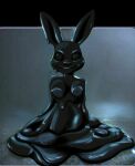  2022 anthro black_body blazera breasts craiyon creepy dall.e_mini female glistening goo_creature lagomorph leporid long_ears looking_at_viewer mammal rabbit smile solo 