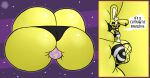 alternative_fashion anthro armwear artist_logo artist_name astronomical_hyper bedroom_eyes belly big_butt black_cheeks black_choker black_clothing black_crop_top black_eyelids black_footwear black_gloves black_handwear black_jewelry black_necklace black_shirt black_shoes black_thong black_topwear black_underwear bottom_heavy bubble_butt buckteeth butt butt_squish choker clothing cosmic_background countershade_belly countershading crop_top cross cuddles_(htf) curvy_figure dialogue ear_piercing ear_ring earth elbow_gloves english_text eyelashes featureless_feet feet femboy fishnet_clothing fishnet_legwear fishnet_thigh_highs footwear fur glistening glistening_butt glistening_ear_ring glistening_eyelids gloves goth hands_behind_head handwear happy_tree_friends head_tuft hi_res huge_butt hyper hyper_butt inverted_cross jewelry lagomorph legwear leporid logo logo_on_topwear looking_at_viewer male mammal midriff narrowed_eyes navel necklace one_ear_up pattern_clothing pattern_footwear pattern_legwear pattern_socks piercing pink_nose planet rabbit ring_piercing seductive shirt signature small_waist socks solo speech_bubble squish starscape striped_clothing striped_footwear striped_socks stripes teeth text thatdawgmurray thick_thighs thigh_highs thigh_socks thong tool_(band) topwear tuft underwear watermark wide_hips yellow_body yellow_fur