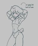  anthro bottomwear bovid bulge caprine clothed clothing eyes_closed girly gym_clothing hi_res hotpants male mammal outtabellets sheep shorts solo thick_thighs 