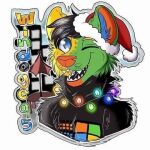  anthro canid canine canis christmas christmas_clothing christmas_headwear city cityscape clothing hat headgear headwear holidays logo low_res male male/male mammal meme microsoft os-dog santa_hat solo unknown_artist windoge windoge95 windows95 