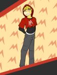  abstract_background anthro anthrofied bottomwear clothed clothing fully_clothed fuze hi_res hoodie male nintendo numel pants pok&eacute;mon pok&eacute;mon_(species) pok&eacute;morph rodd_(fuze) solo topwear video_games 