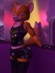  absurd_res anthro canid canine fox fox_mccloud hi_res latex male mammal muscular muscular_male nightclub nintendo rubber solo star_fox themeshow101 video_games 