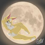  anthro anus blue_eyes breasts bright_light butt female fluffy fluffy_tail full_moon fur genitals kyubicat lagomorph leporid light long_ears mammal maryx_(senorkah) moon moonlight nipples nude pink_nose pussy rabbit senorkah simple_background solo ultra_rosa yellow_body yellow_fur 