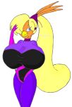  anthro avian big_breasts bird breasts clothing don_bluth female galliform goldie_pheasant hair hi_res huge_breasts large-rarge phasianid rock-a-doodle solo 