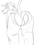  absurd_res anthro bulge butt canid canine canis chaps clothing domestic_dog hi_res long_ears male mammal solo underwear 
