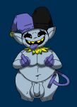  areola balls belly big_balls big_breasts black_sclera breasts chubby_gynomorph chubby_humanoid clothing colored colored_sketch darkner deep_navel deltarune edit fool&#039;s_hat genitals gynomorph hat headgear headwear hi_res humanoid humanoid_genitalia humanoid_penis humanoid_pointy_ears intersex jester jevil_(deltarune) locitony male_(lore) moobs mostly_nude navel nipples not_furry nude open_mouth open_smile overweight overweight_humanoid penis sharp_teeth short_stack sketch slightly_chubby smile solo teeth thick_thighs tongue tongue_out undertale_(series) video_games 