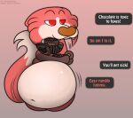  ambiguous_gender anthro belly big_belly canid canine canis digital_media_(artwork) drake_(kitty_pride) fox foxball fur kitty_pride mammal nude simple_background smile solo video_games 