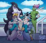  anthro bodily_fluids cetacean chojuro_kon cigar countershading delphinoid detailed_background double_penetration dragon gang_orca genital_fluids group handjob hi_res hybrid lizard male male/male mammal marine my_hero_academia oceanic_dolphin orca penetration penile pinniped precum reptile scalie seal selkie_(my_hero_academia) sex smile smirk spinner_(my_hero_academia) spotted_seal streif tagme toothed_whale 