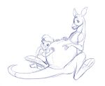  2021 backpack belly big_belly claws clothed clothing cody_(the_rescuers) convexpert disney don_bluth duo female feral fur hair hand_on_stomach human kangaroo looking_at_another looking_at_belly macropod male mammal marsupial nude paws pregnant pregnant_female red_(the_rescuers) sitting sketch smile the_rescuers_(disney) the_rescuers_down_under wide_eyed 