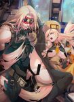  1boy 1girl bar_censor belt blindfold blonde_hair censored clothed_sex clothes_pull female_pubic_hair fingerless_gloves fur_hat gloves guilty_gear guilty_gear_strive hand_on_another&#039;s_face hat hetero high_heels highres long_hair millia_rage open_belt pantyhose pantyhose_pull penis prehensile_hair pubic_hair pussy spykeee ushanka very_long_hair zato-1 