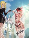  2girls absurdres body_writing bruise chain dildo exhibitionism hayasaka_ai highres injury kaguya-sama_wa_kokurasetai_~tensai-tachi_no_renai_zunousen~ leash leash_pull multiple_girls peeing pregnant public_indecency revealing_clothes sex_toy shinomiya_kaguya ying_yi 