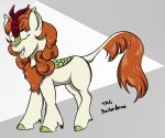  asian_mythology autumn_blaze_(mlp) brown_hair chinese_mythology east_asian_mythology eyes_closed female feral friendship_is_magic fur hair hasbro hi_res hooves kirin my_little_pony mythology open_mouth sailoranna solo tail_tuft tan_body tan_fur tongue tuft 