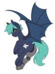  3:4 alpha_channel anus avian bat_pony bat_wings bird blue_body blue_hair blue_tail blue_wings clitoris cutie_mark ear_tuft enderbee equid eyelashes fan_character female feral gem_(ballad) genitals green_eyes hair hasbro hi_res hooves inner_ear_fluff looking_at_viewer looking_back looking_back_at_viewer mammal membrane_(anatomy) membranous_wings my_little_pony prosthetic prosthetic_leg prosthetic_limb pussy signature simple_background smile smiling_at_viewer transparent_background tuft wings 