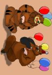  absurd_res anthro balloon birthday birthday_hat duo food hi_res inflatable male male/male mammal nafeon noodles tobi ursid xaypanda 