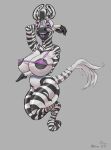  anthro big_breasts big_butt breasts butt equid equine female fur hi_res hooves looking_at_viewer mammal multicolored_body multicolored_fur nipples pose smile solo striped_body stripes two_tone_body two_tone_fur zebra zebrov 