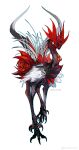  2022 absurd_res ambiguous_gender artist_name avian bird claws dated dragon feathers feral hi_res hybrid long_legs long_neck nightcrow oscine paradisaeid passerine scutes solo weibo_logo white_body white_feathers 