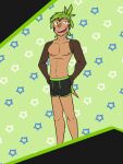  3:4 abstract_background anthro anthrofied boxer_briefs boxer_briefs_only bulge chespin cid_(fuze) clothed clothing fuze hi_res male navel nintendo nipples pok&eacute;mon pok&eacute;mon_(species) pok&eacute;morph solo topless underwear underwear_only video_games 