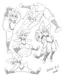  2022 absurd_res ambiguous_gender ass_up big_ears buckteeth cinderace duo exercise_ball featureless_crotch fluffy fluffy_ears fluffy_tail fur head_down head_down_ass_up hi_res lying minamo_(pixiv17726065) monochrome multiple_images nintendo on_front open_mouth open_smile pok&eacute;mon pok&eacute;mon_(species) pose raised_leg raised_leg_grab scut_tail short_tail signature sketch smile solo spread_legs spreading teeth thick_thighs video_games 