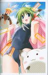  animal_ears binding_discoloration eretto greenwood midori nekomimi school_swimsuit swimsuits 