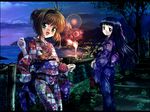  card_captor_sakura daidouji_tomoyo kinomoto_sakura moonknives wallpaper yukata 