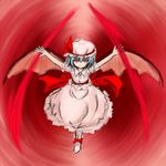  blue_hair dual_wielding hat holding png_(esepen) red_eyes remilia_scarlet solo touhou wings 