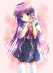  clannad fujibayashi_kyou goto-p seifuku thigh-highs 