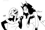 2023 anthro black_and_white clothing dress duo eyes_closed felid female food gloves_(marking) kelly_o&#039;dor mammal markings mephitid monochrome open_mouth skunk surprised tegerio veronika_ozvezdje whiskers zandar&#039;s_saga