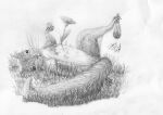  female graphite_(artwork) greyscale lied_etal lying mammal monochrome nude on_back pencil_(artwork) plant rodent sciurid signature sketch solo suggestive_pose traditional_media_(artwork) velia_(lied_etal) 
