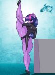  absurd_res anthro clothing equid equine female flexible friendship_is_magic hasbro hi_res horn looking_at_viewer mammal my_little_pony one-punch_man one_(manga) rear_view renegade-157 solo splits spread_legs spreading tatsumaki thick_thighs twilight_sparkle_(mlp) unicorn wide_hips 