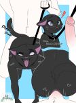  &lt;3 2022 absurd_res ahegao anon anthro black_body black_fur blue_eyes blush bob_(luck) collar digital_media_(artwork) domestic_cat duo erection faceless_character faceless_male felid feline felis full-length_portrait fur genitals hi_res la_pockis leash leash_and_collar leash_pull leashed_top looking_pleasured luck_(film) male male/male male_penetrated male_penetrating male_penetrating_male mammal nervous nervous_smile nude penetration penis pink_nose portrait sex signature sketch text tongue tongue_out white_body white_fur 