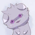  :3 animal_focus blue_background boke-chan colored_sclera commentary_request espurr gradient gradient_background head_tilt leaning_to_the_side looking_at_viewer lowres nervous no_humans open_mouth pokemon pokemon_(creature) purple_eyes purple_sclera simple_background solo straight-on upper_body 